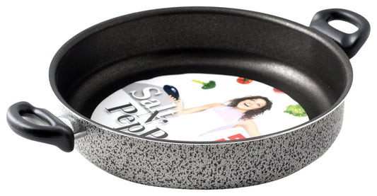 Home Salt Pepper Panna - 22 cm non-stick salt and pepper pot with colorful design and dual handles.
