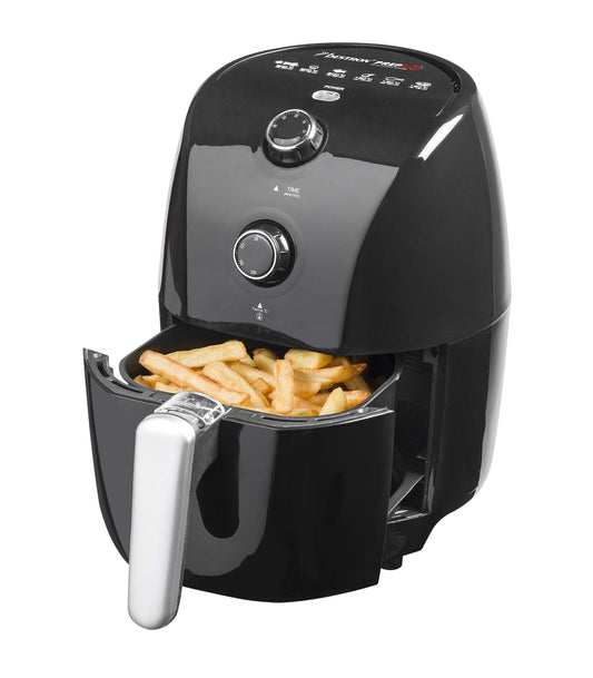 Bestron AAF300 karstā gaisa fritieris - PrepAir tehnoloģija, automātiskā izslēgšanās, 1,5 litri, 900 vati, melns