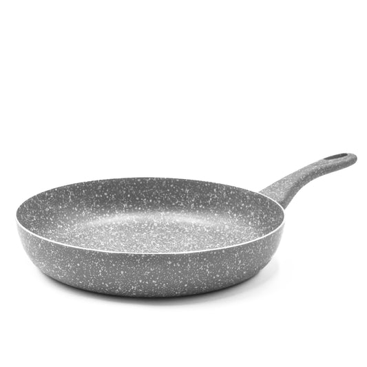 Zanetti Pietra Rara pretpiedeguma panna - alumīnija rokturis, augsta izturība, 32 cm, pelēka, ražota Itālijā