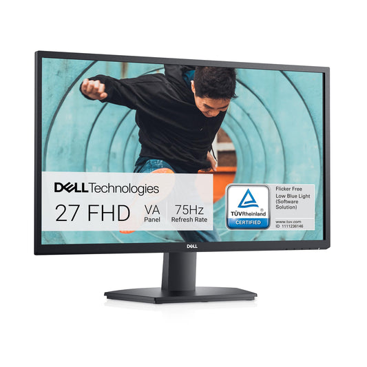 Dell SE2722HX 27" Full HD Monitor - 75Hz, VA panel, 4ms response, AMD FreeSync, HDMI, VGA, 3-year warranty, black