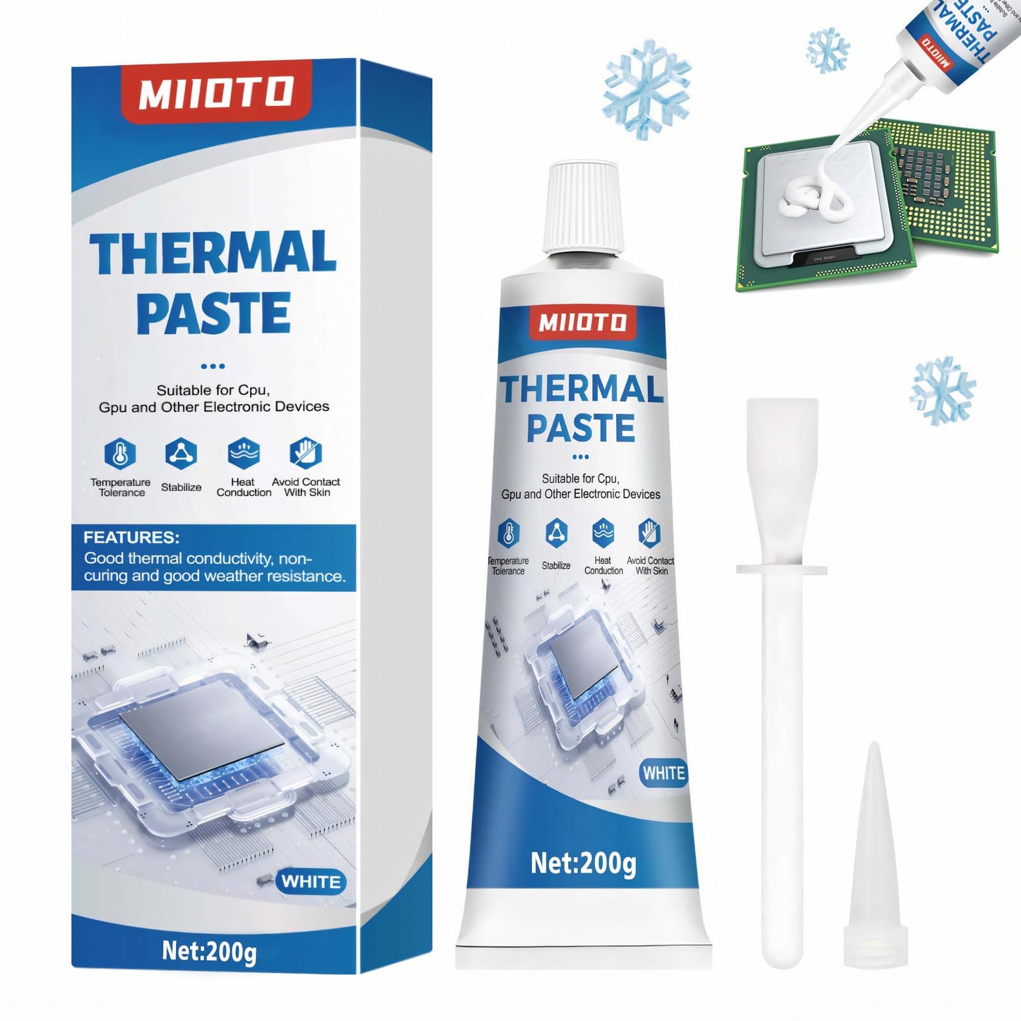 Siltumvadošā pasta Miioto, 200g CPU dzesēšanas pasta, CPU termopasta