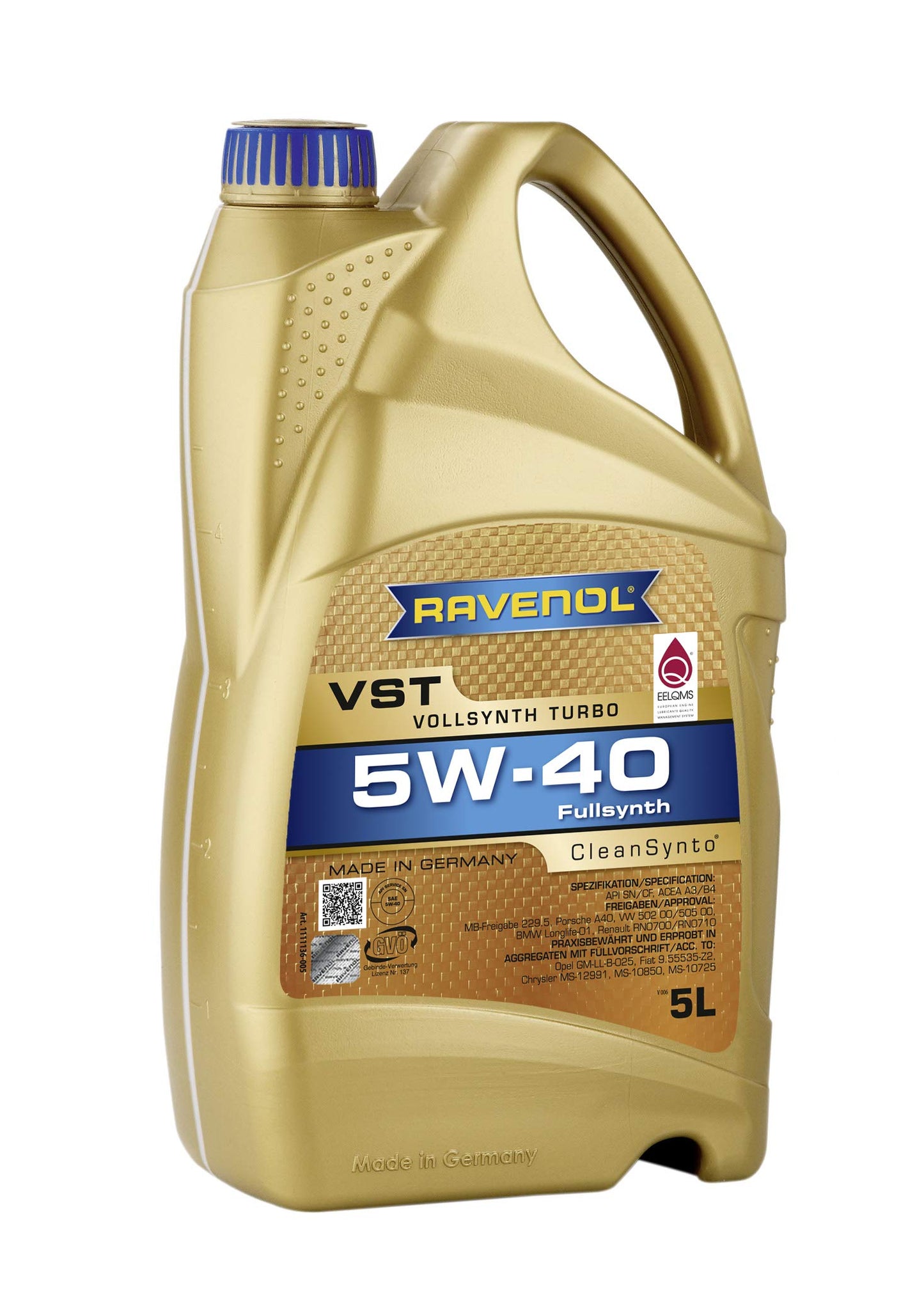 Motoreļļa RAVENOL VollSynth Turbo VST SAE 5W-40
