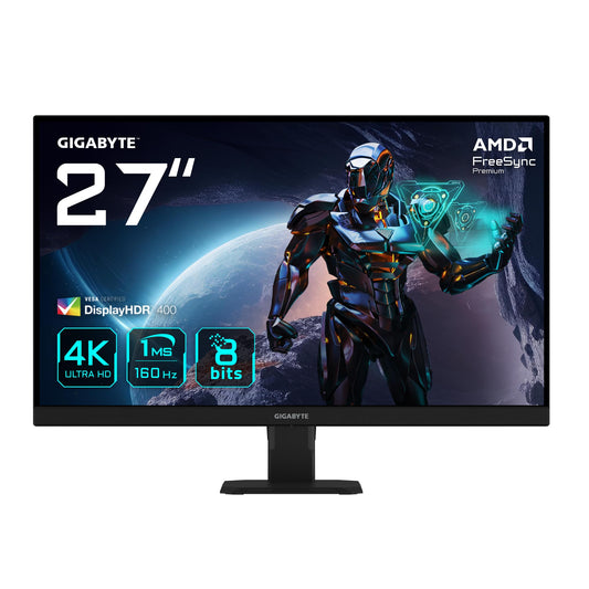 Gigabyte GS27U 27" UHD gaming monitor - 3840x2160, 160Hz, 1ms response, HDR400, HDMI 2.1, DisplayPort 1.4