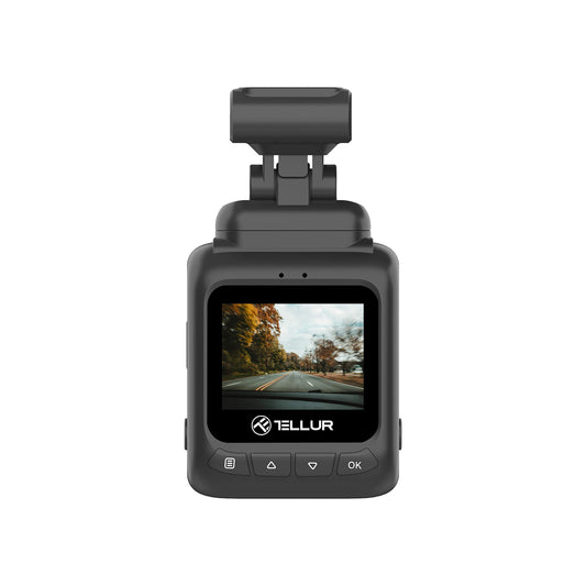 TELLUR Dash Patrol DC1 automašīnas kamera, FullHD 1080P, G-sensors atpazīst triecienu un sāk ierakstu, stāvvietas uzraudzības funkcija, melns