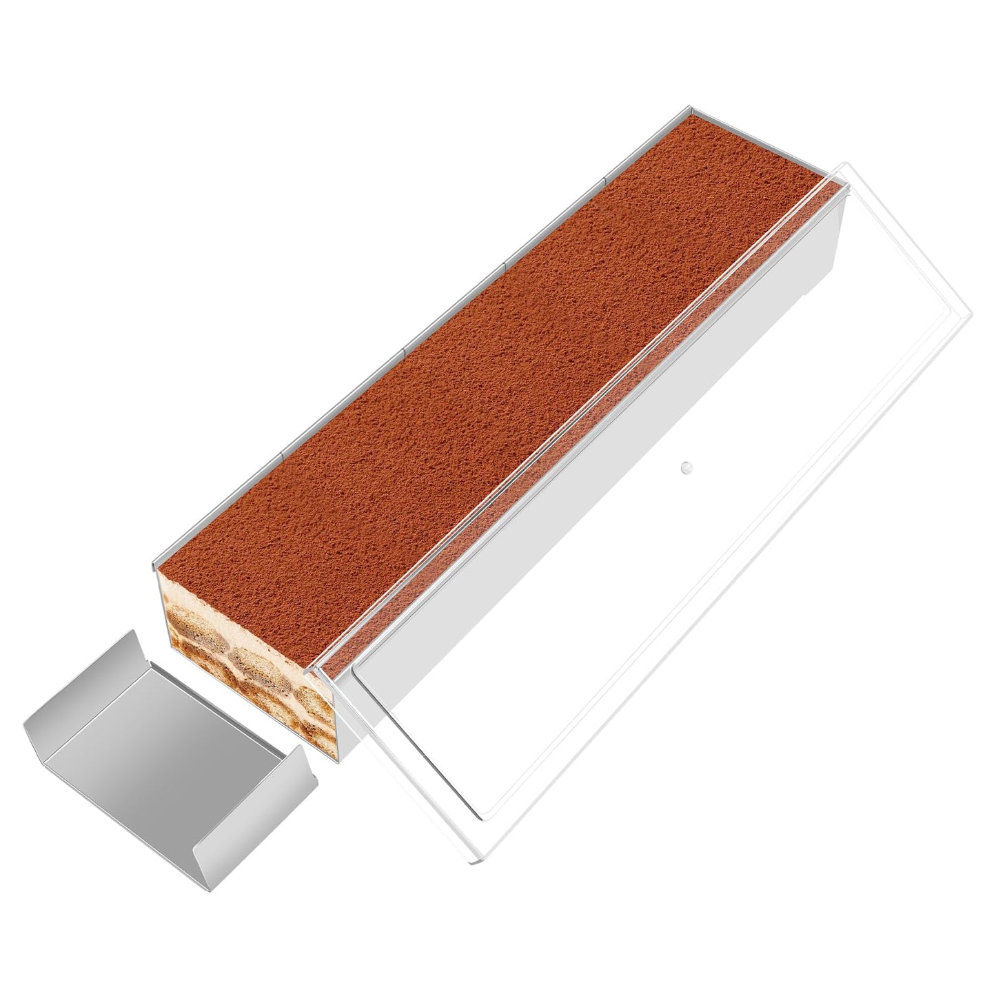 Kūkas forma, taisnstūrveida siera kūkas forma, nerūsējošā tērauda Tiramisu forma, netoksiska, nelipīga kūku forma, bez BPA, atkārtoti lietojama cepšanas forma kūkām, braunijiem, siera kūkai, lazanjai, kūkai, maizei (40x10x6cm)