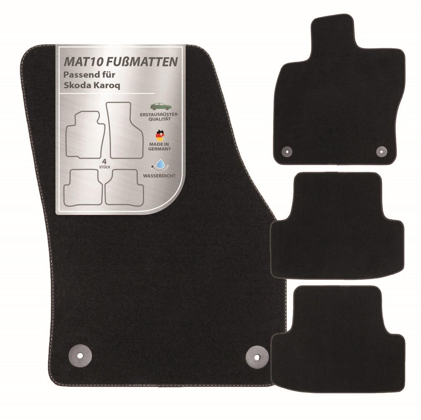 PETEX gumijas paklāji, kas piemēroti Fiesta no 02/2011-06/2017, melni, 4 daļas