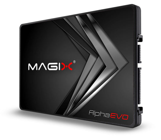 Magix SSD Alpha EVO - 120GB SATA III 2.5", 6 Gbps, 500/490 MB/s read/write speed, 3D NAND MLC/TLC, internal storage.