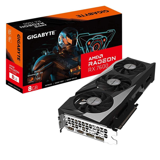 Gigabaitu VGA GBT RX 7600 8GB Gaming OC - High-performance graphics card with overclocking capabilities for gaming.