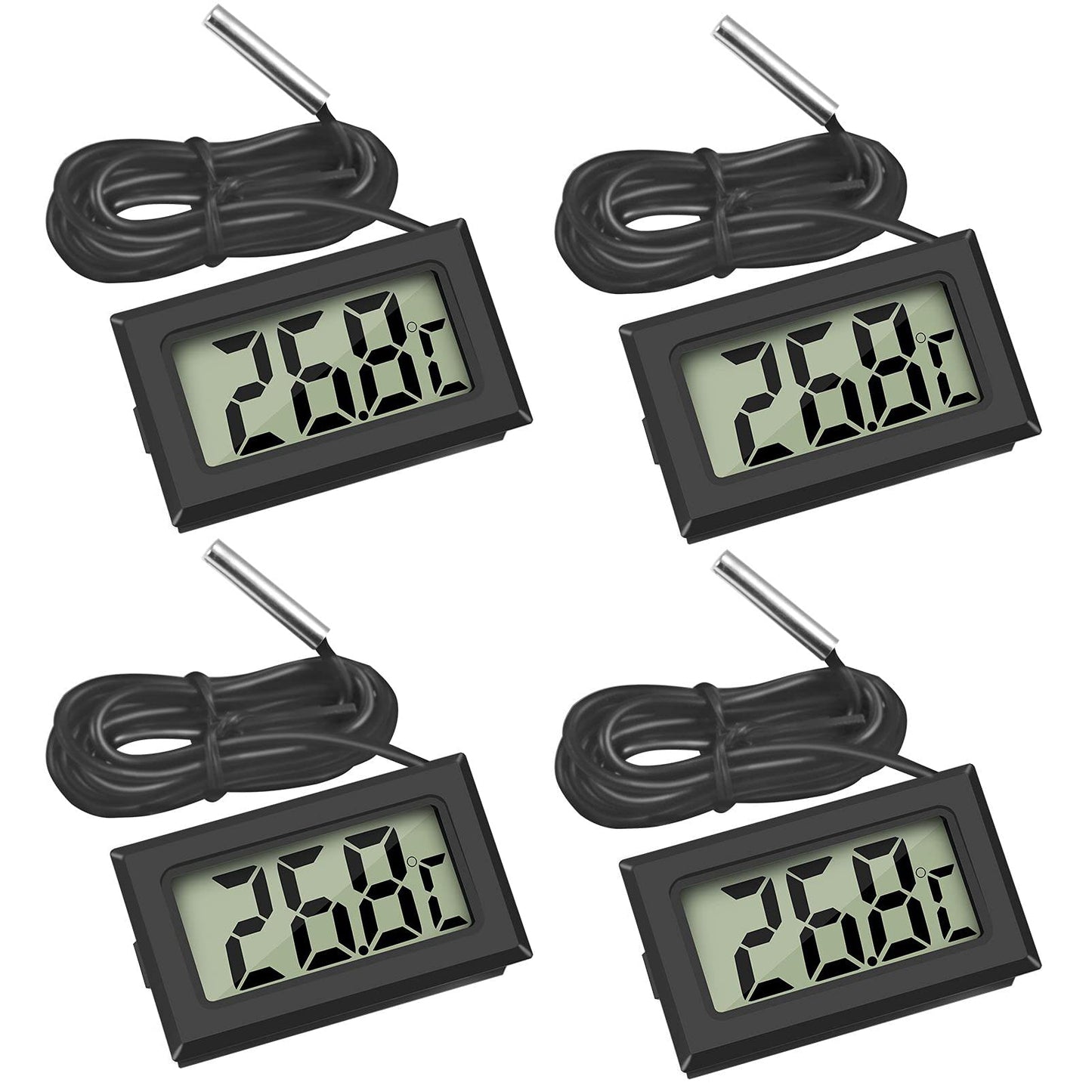 Digitālais LCD termometrs Thlevel ar ārējo sensoru un zondi, temperatūras monitors