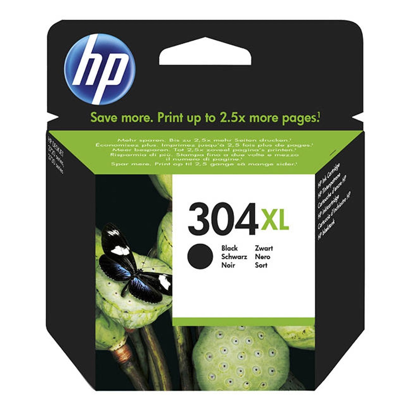 HP 304XL Black Ink Cartridge - Original high-capacity for HP DeskJet 26xx printers, delivers sharp text and vibrant prints.