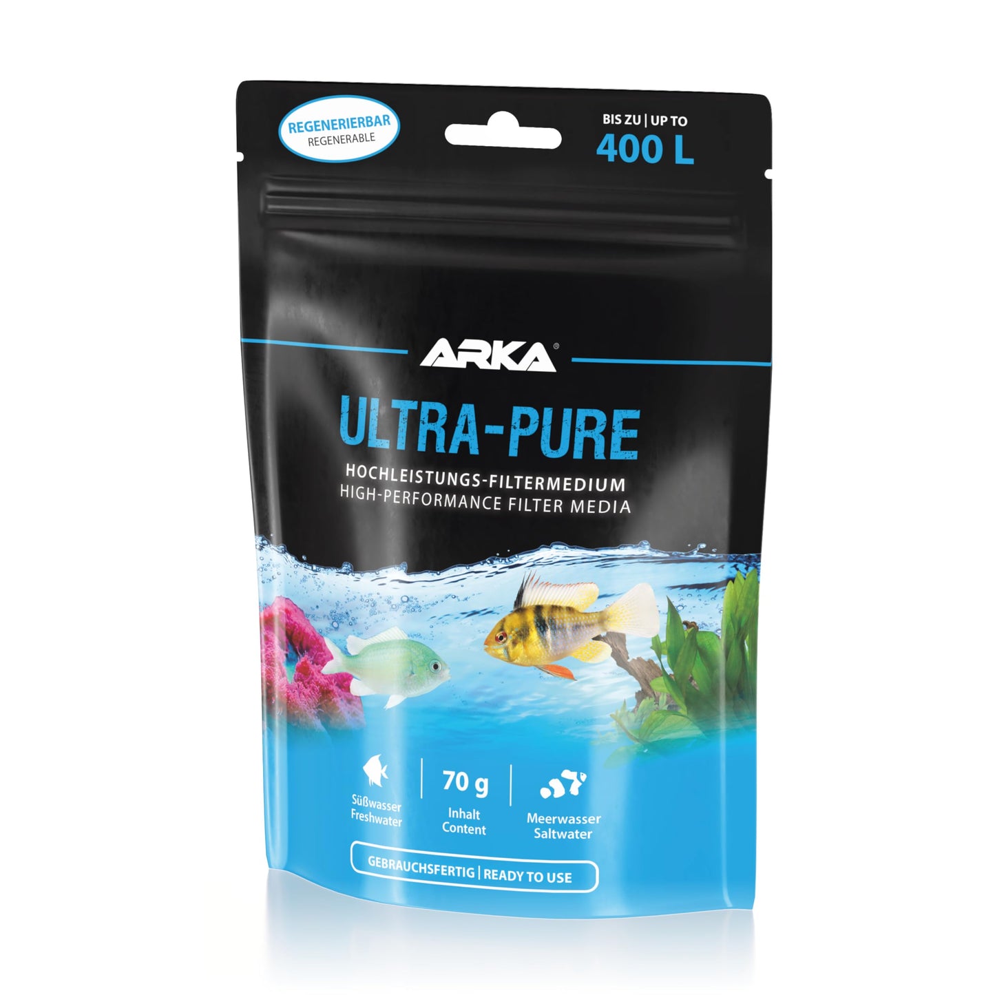 Akvārija filtrācijas materiāls 70 g - Ultra-Pure adsorbējošs sveķu filtrs dzidram ūdenim