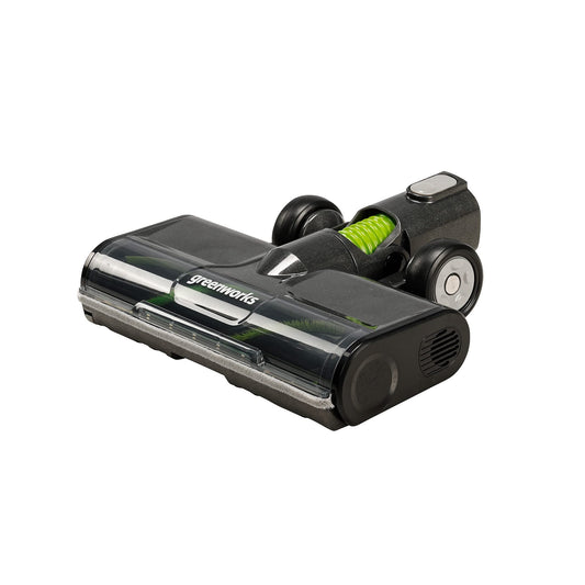 Greenworks putekļsūcēja motorizēta mīkstā birste - zaļa, pelēka, melna, efektīva putekļu tīrīšanai un grūti sasniedzamām vietām.