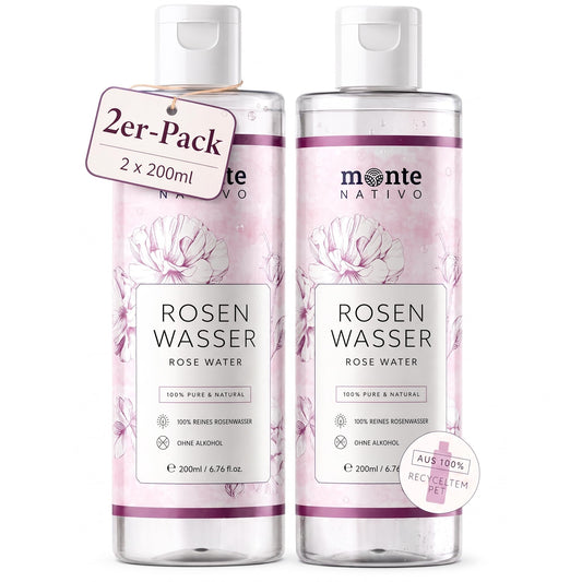 Rožūdens sejas toniks 2x200ml Monte Nativo (400ml), dabīgā kosmētika