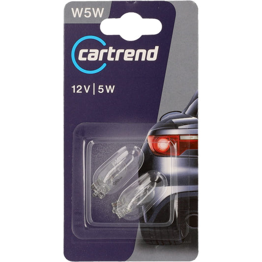 cartrend W5W stikla pamatnes spuldze 2x