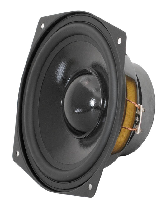 Dynavox 165mm basu skaļrunis 4 Ohm, kompakts basu šasija ar gumijas malām pašizbūvei kastēs, vidējo un zemo frekvenču atskaņošanai, melns, 204206