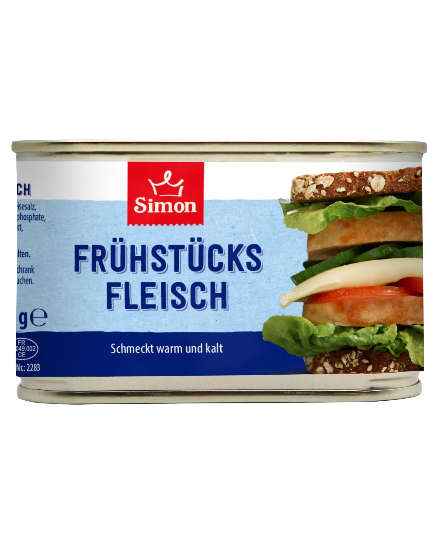 Gaļas konservi SIMON Frühstücksfleisch 200 g, cūkgaļas un garšaugu kombinācija, proteīna avots, pārstrādājama bundža, sātīga mājas virtuve