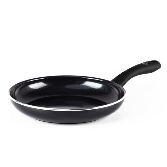 GreenChef Diamond 24 cm ceramic frying pan - non-stick, PFAS-free, induction compatible, oven safe to 160˚C, dishwasher safe, black