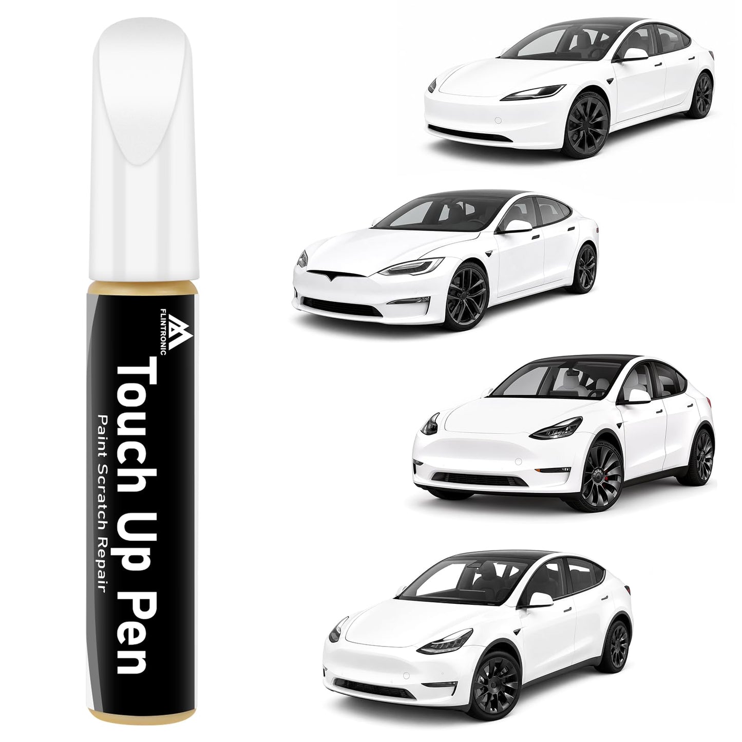 Auto krāsu korektors flintronic PPSW Pearl White, paredzēts T-esla Model 3/Y/S/X