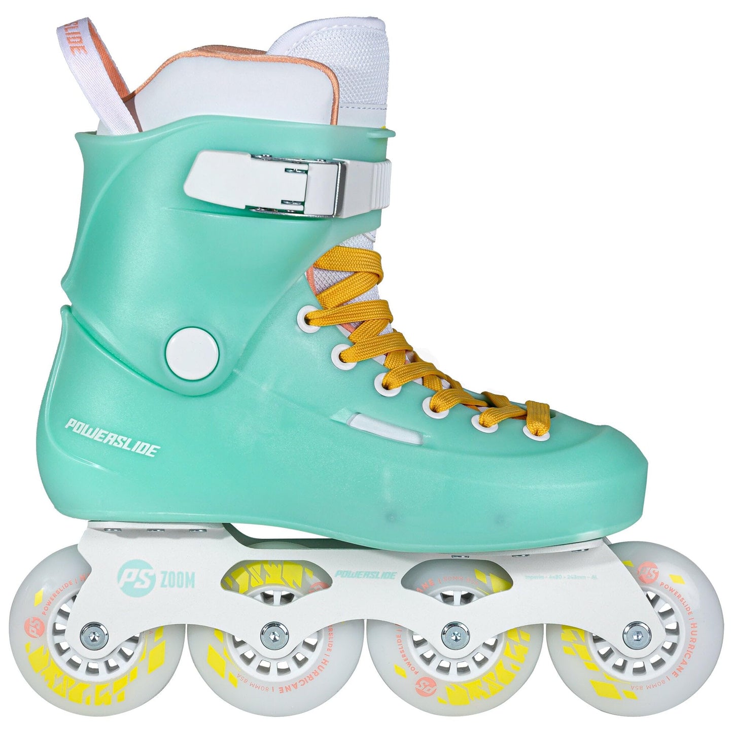 Skrituļslidas Powerslide Zoom Baby Blue 80, unisex, zilas, riteņi 80mm/85A, ABEC 7 gultņi, Art. nr.: 908403