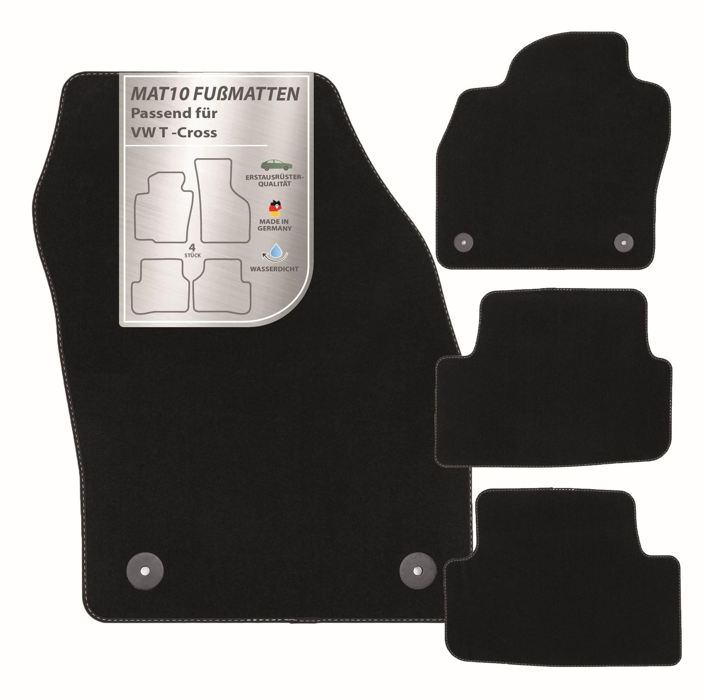 PETEX gumijas paklāji, kas piemēroti Octavia IV no 04/2020 melnā krāsā, 4 daļās