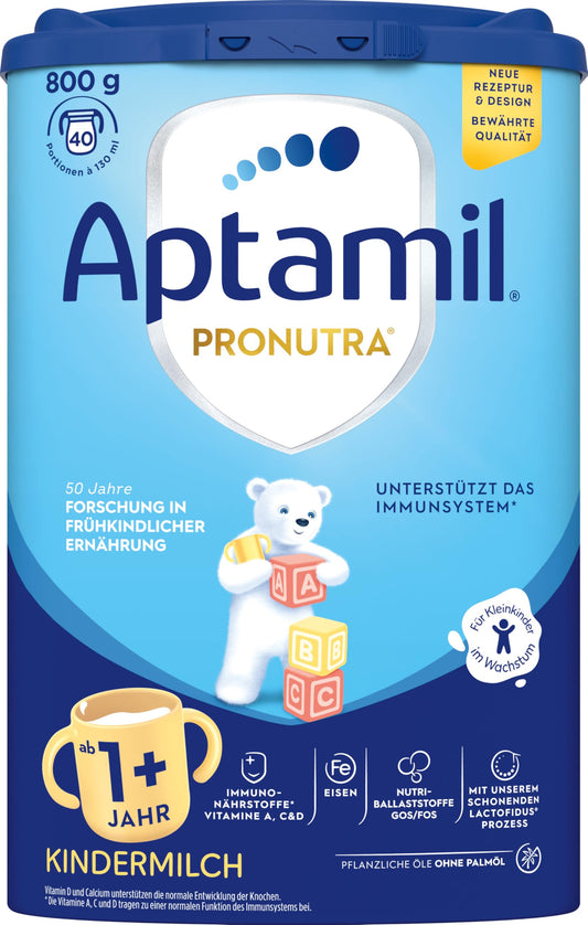 Aptamil bērnu piens 1 Plus, 800 g, bērnu piens no 1 gada vecuma, bez palmu eļļas