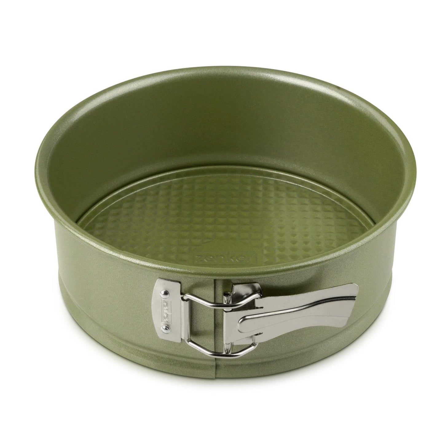 Apses forma Zenker Ø 20 cm ar augstu malu no sērijas Green Vision, kvalitatīva un stabila cepamforma zaļā krāsā, 20 cm kūku cepamforma ar vegānu nepiedegošu pārklājumu, piemērota Airfryer