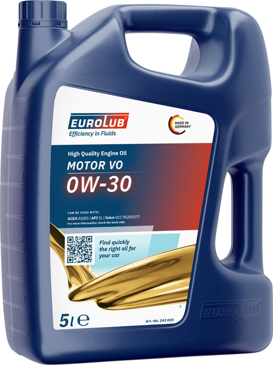 EUROLUB MOTOR VO SAE 0W-30 motoreļļa, 5 litri