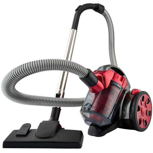 Clatronic® putekļsūcējs bez maisiņa - 700W, grīdas putekļsūcējs, ieskaitot birstes/spraugu uzgali, sarkans, cenas un veiktspējas uzvarētājs.