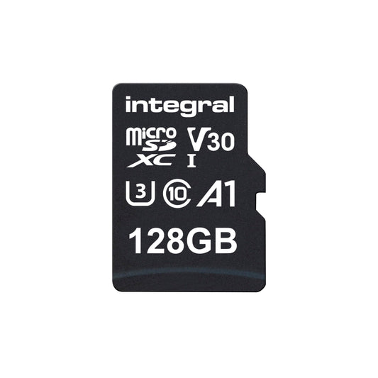 Integral 128GB Micro SD karte 4K video Premium High Speed atmiņas karte SDXC līdz 100MB/s lasīšanas ātrums un 50MB/s rakstīšanas ātrums V30 C10 U3 UHS-I A1