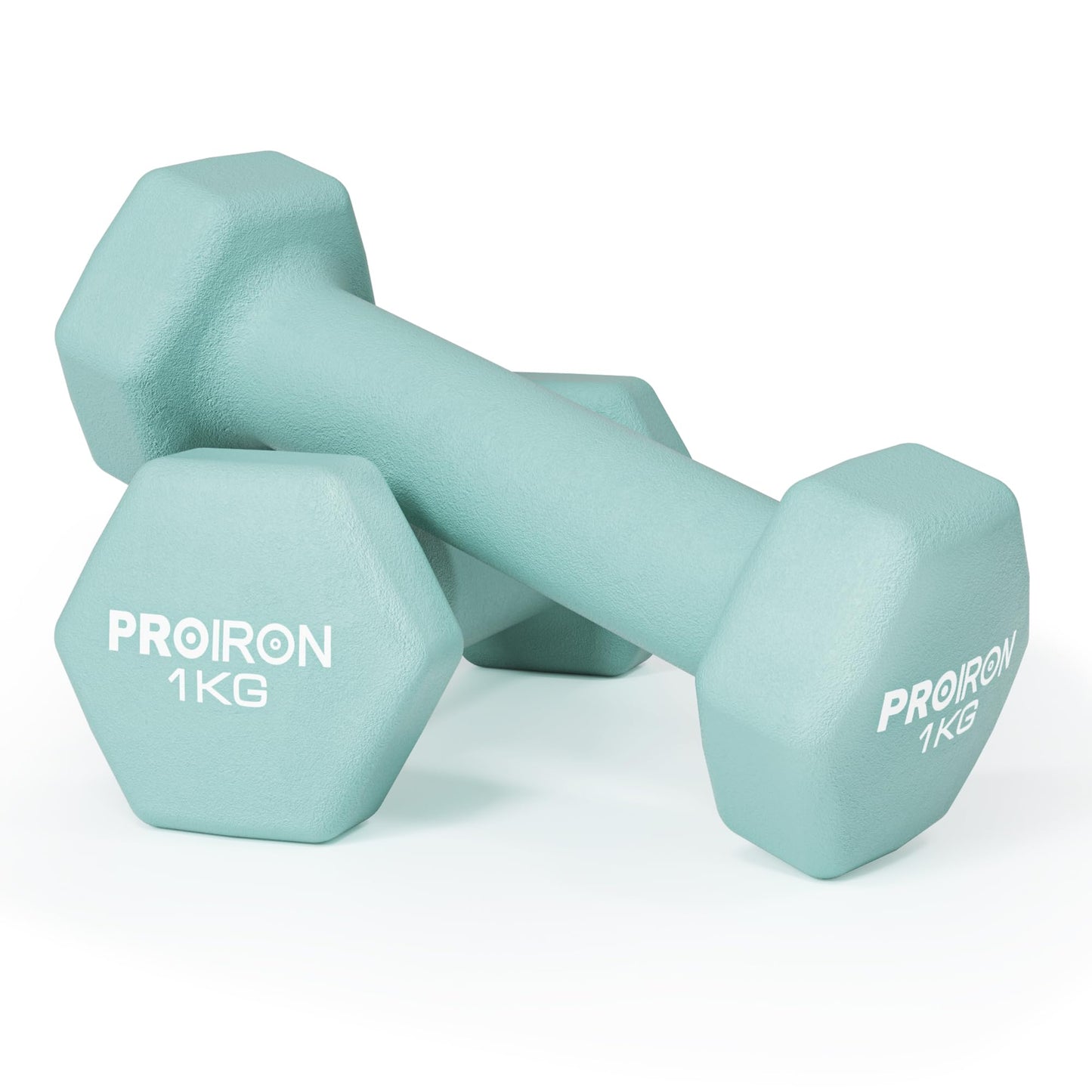PROIRON Hex Neoprene hanteles, sieviešu hanteles komplekts, neslīdošas hanteles fitnesa zālei un mājas treniņiem rokām un plaukstām (1-10Kg, 2er-Set)