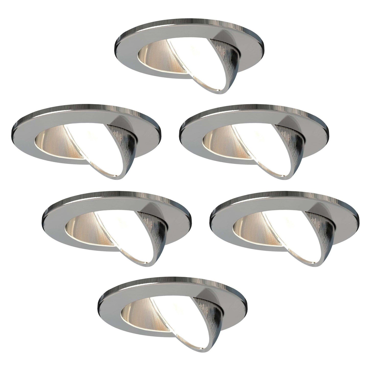 Ledvion 6 gab. LED iebūvējamie prožektori 5W, CCT, silti balti, auksti balti, IP65