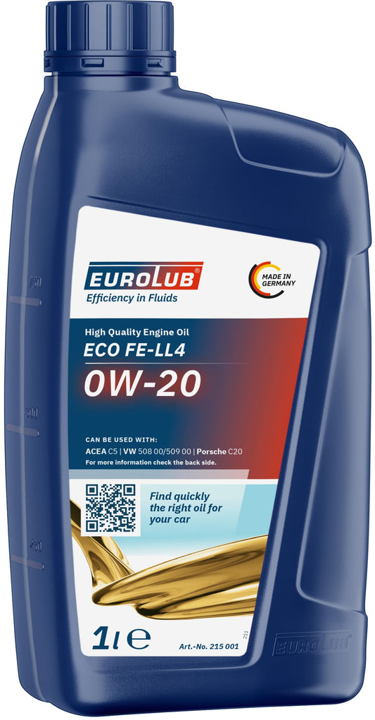 13. EUROLUB ECO FE-LL4 SAE 0W-20 motorolie, 1 litrs