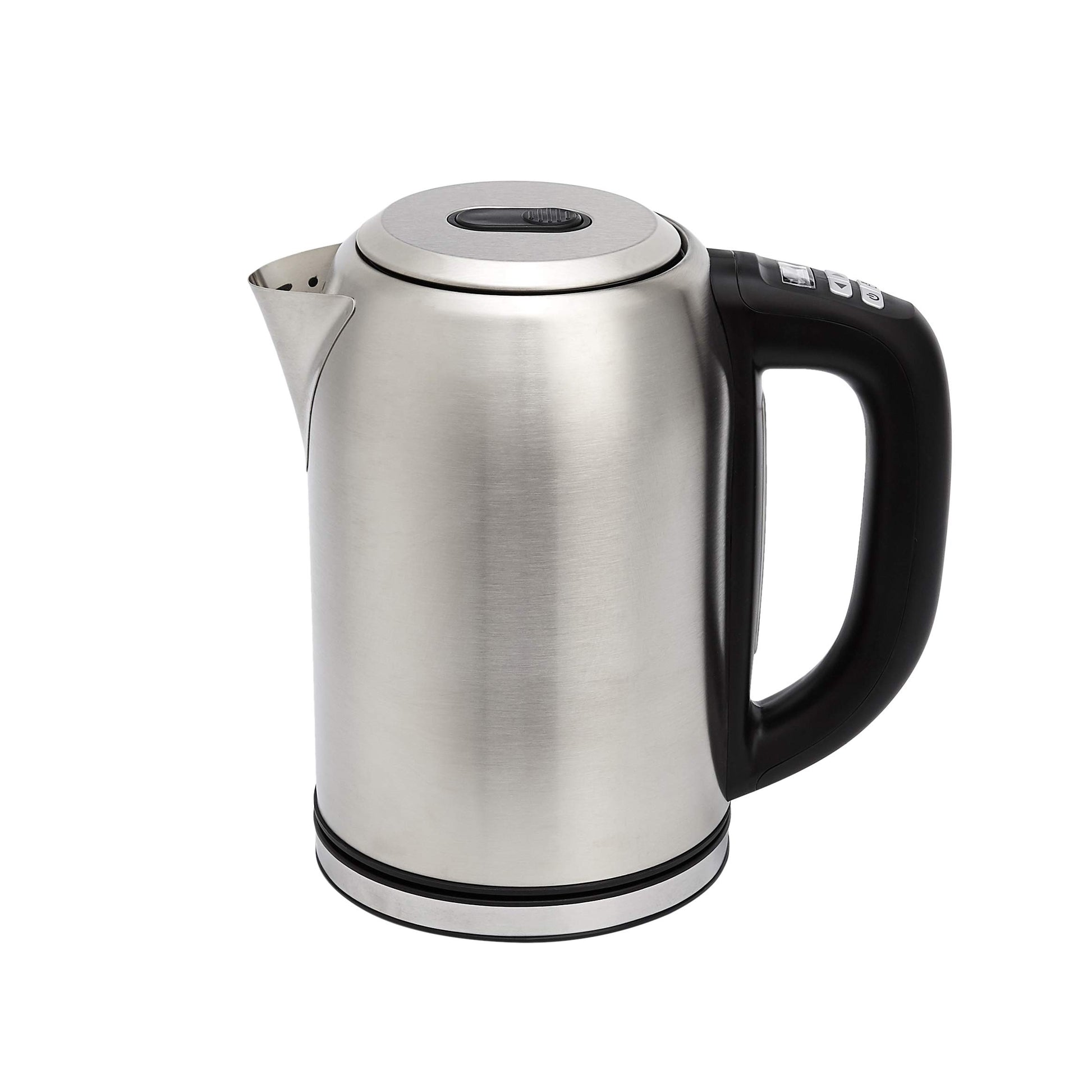 Amazon Basics nerūsējošā tērauda tējkanna - digitālais displejs, Strix kontrole, siltuma uzturēšana, 1,7 l, sudraba