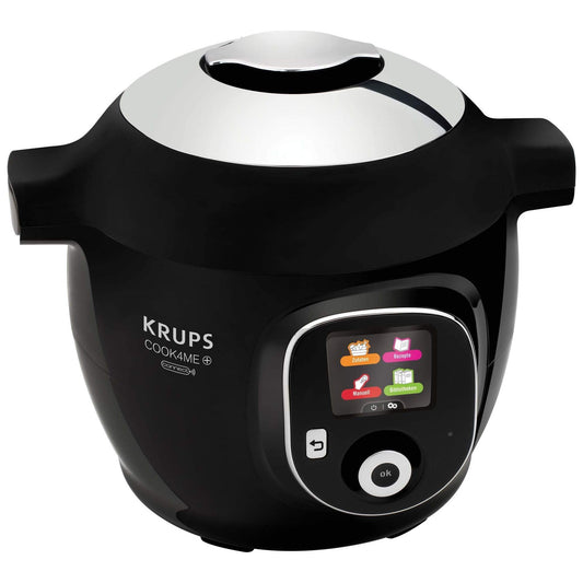 Krups CZ7158 Cook4Me+ Connect multicooker, 1600, plastmasa, 4 litri, melns/ pelēks