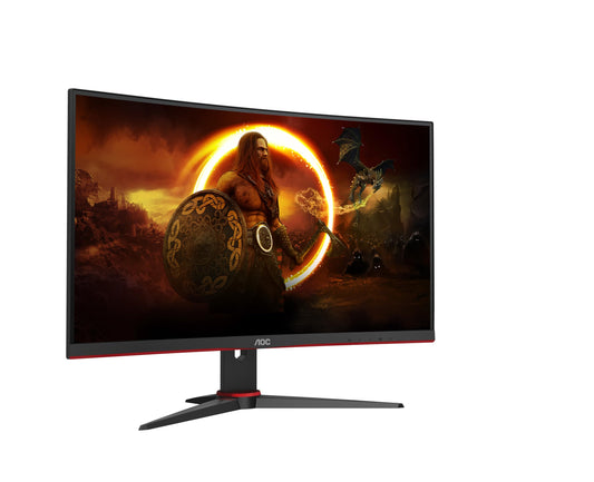 AOC Gaming CQ27G2SE - 27" QHD curved monitor, FreeSync Premium, 2560x1440, 165Hz, HDMI 1.4, DisplayPort 1.2, black-red