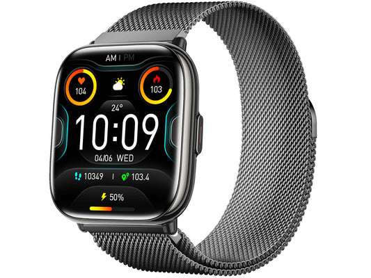 Trevi T-FIT 265A - 1.75" AMOLED display, always-on touch, fitness tracker, heart rate, sleep monitoring, IP67 waterproof, black
