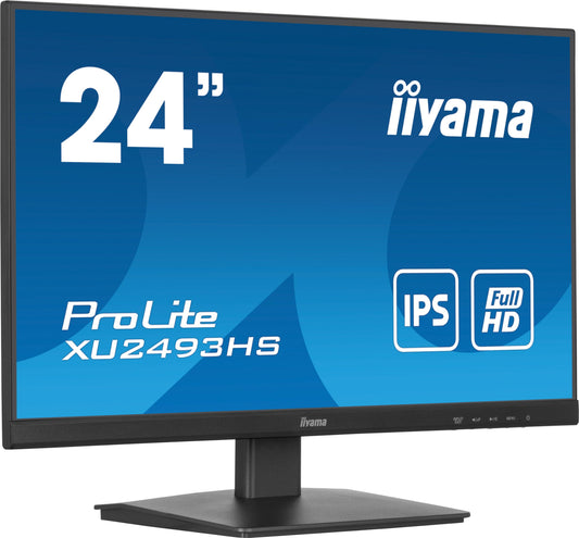iiyama ProLite XU2493HS-B6 - 23.8" Full HD IPS LED Monitor, 100Hz, HDMI, DP, Slim-Line, Black
