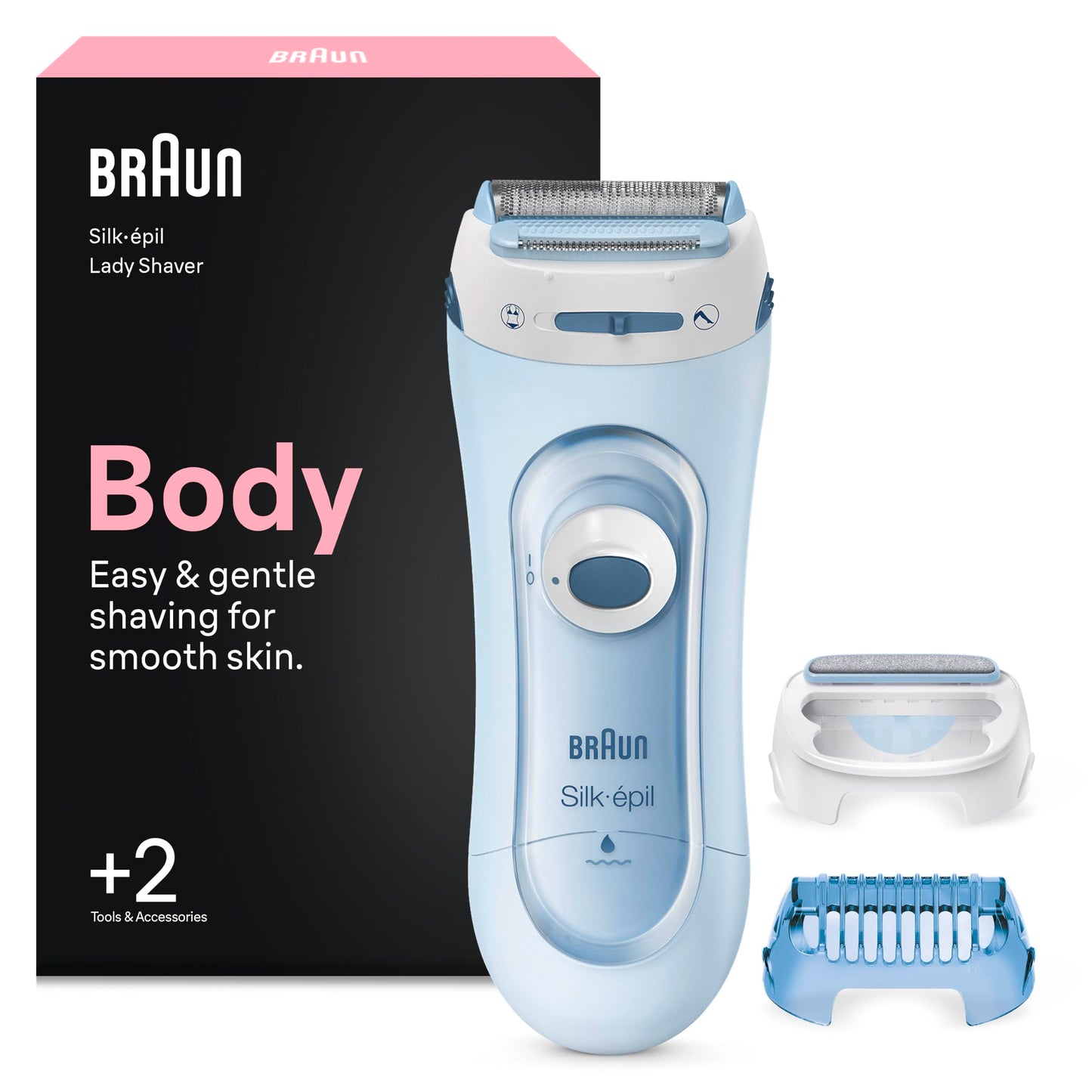 Sieviešu epilators Braun Silk·épil LS5160, elektriskais sieviešu skuveklis, zils