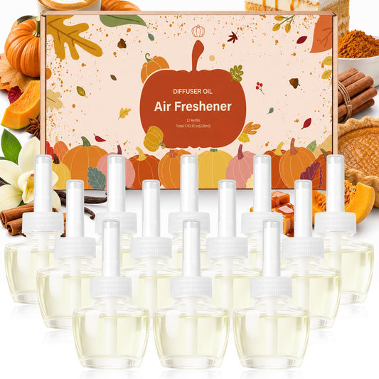 Elektriskā aromāta difuzora uzpildes flakoni LASENTEUR Ķirbis 12 x 19 ml Air Wick un Glade ierīcēm