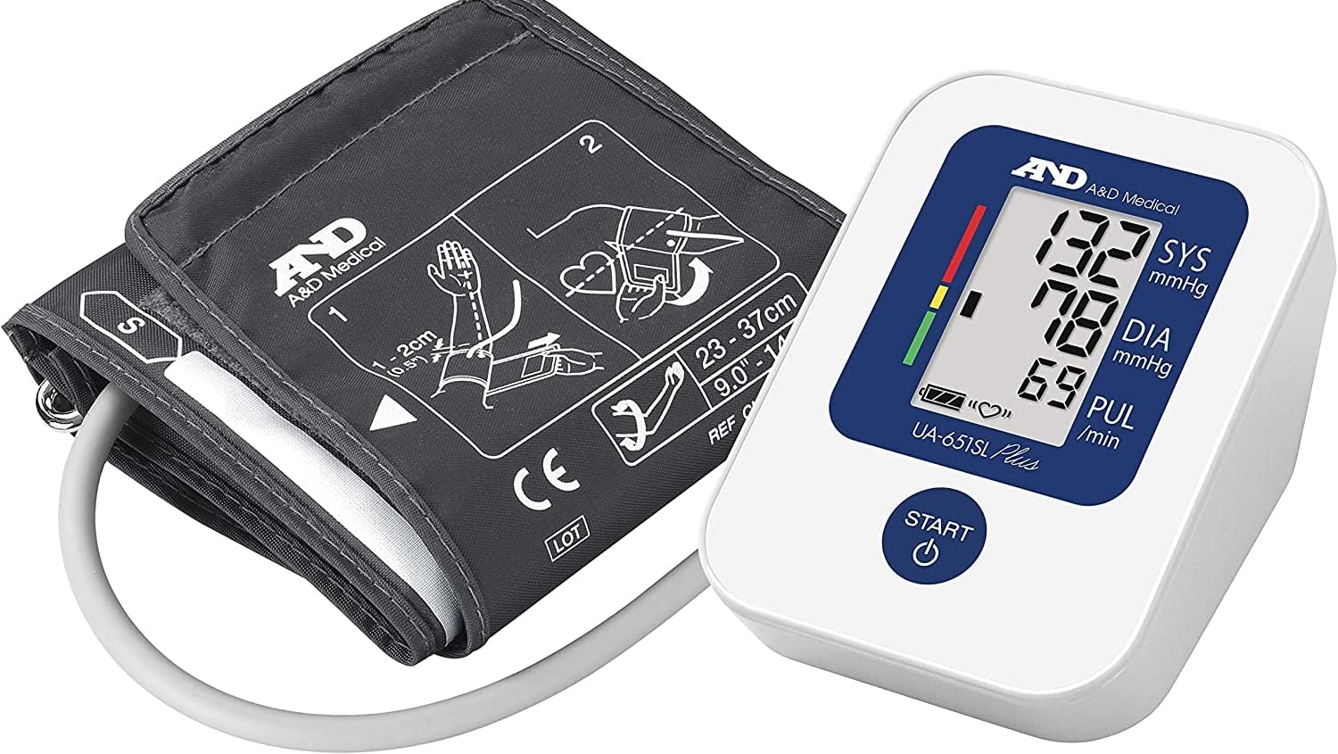 A&D Medical UA-651SL Plus - Blood pressure monitor with AFib screening and easy-to-read display.