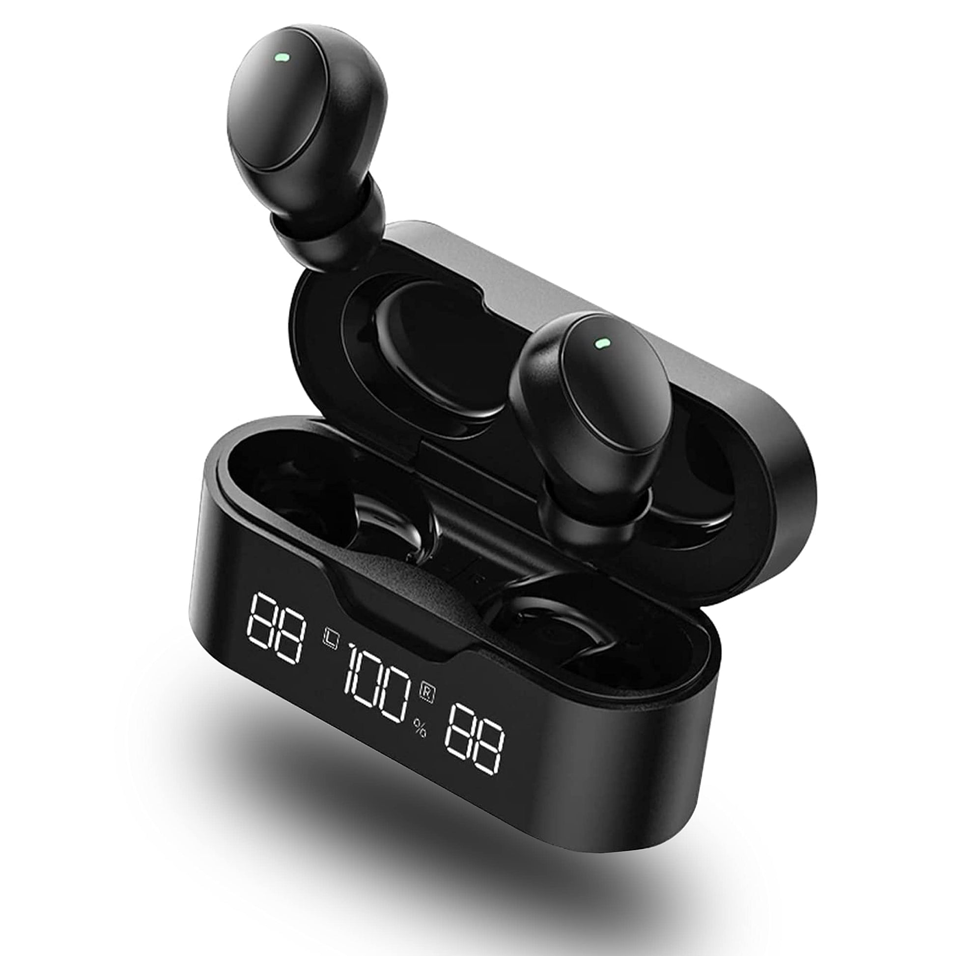VALORCASA bezvadu Bluetooth austiņas - stereo, 5.2 trokšņu slāpēšana, IPX7, 35 stundu atskaņošana, skārienvadība, LED displejs