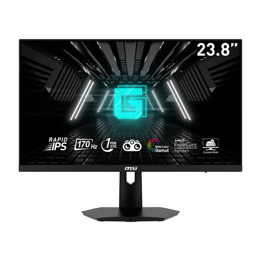 MSI G244F spēļu monitors - 23,8" Full HD, Rapid IPS, 170 Hz, 1 ms, FreeSync Premium, HDMI 2.0b, DisplayPort 1.2a