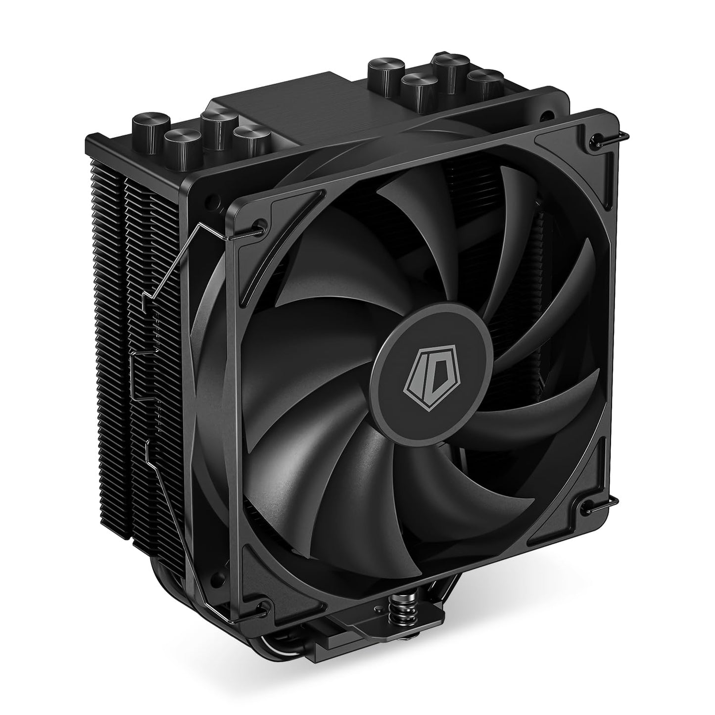 ID-COOLING SE-214-XT Black CPU cooler - fully black design, 4 heat pipes, 120mm PWM fan, TDP 180W, compatible with LGA/AM sockets.