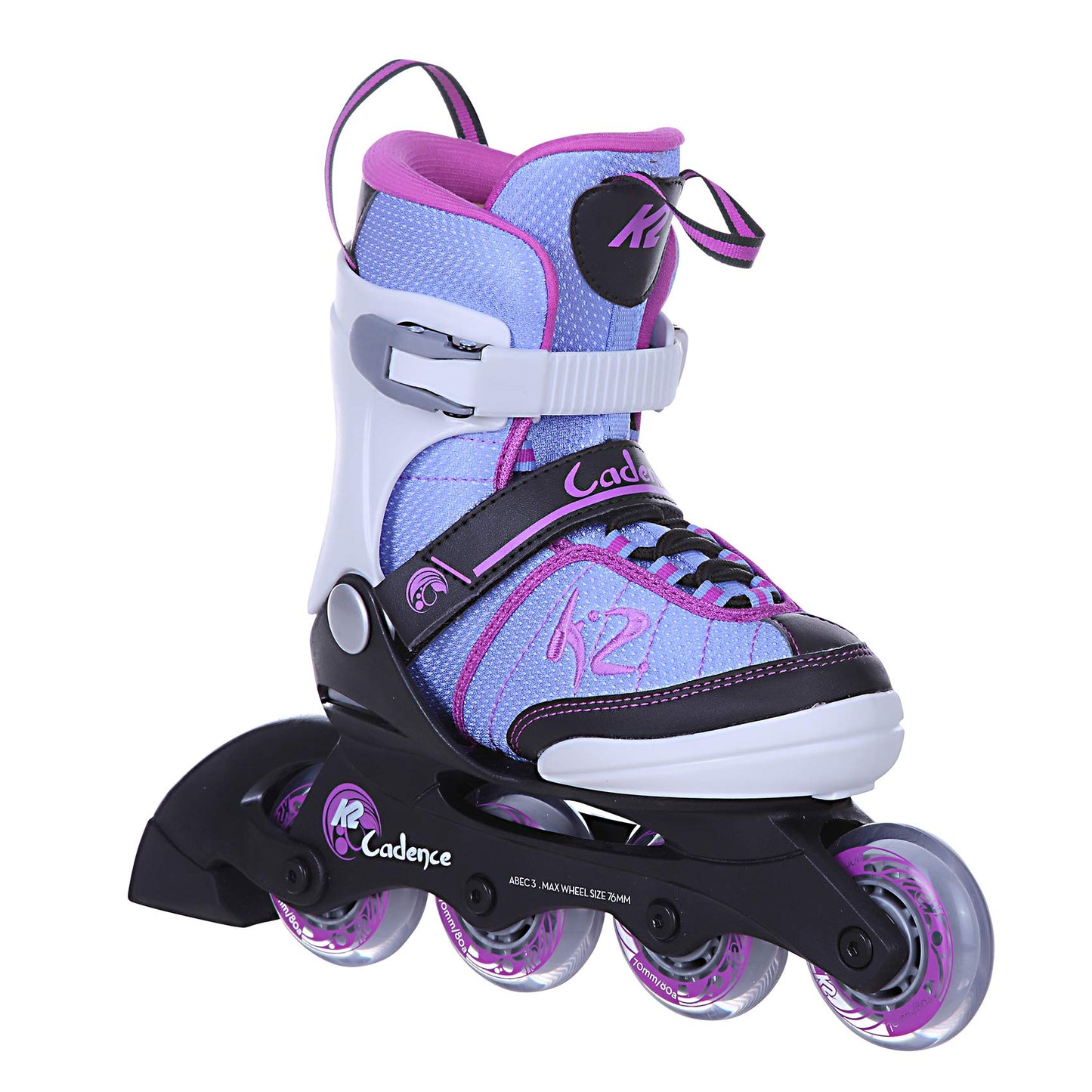 K2 Skates meiteņu inline skrituļslidas Cadence Jr Girl White - Light Blue - pink L (EU: 35-40 / UK: 3-7 / US: 4-8) 30C0350