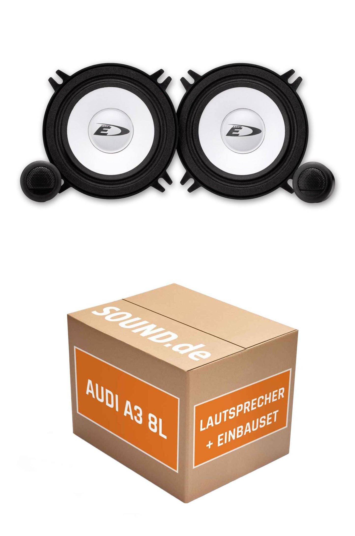 Lietotāju automašīnas skaļruņu montāžas komplekts Alpine SXE-1350S Audi A3 8L 2/3 durvīm priekšā, 250W, 2X augstfrekvences skaļruņi, 2X frekvenču dalītāji