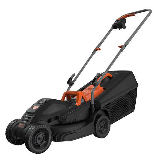 Elektriskais zāles pļāvējs BLACK+DECKER BEMW351-QS, 1000W, 32 cm, 30 L zāles savācējs