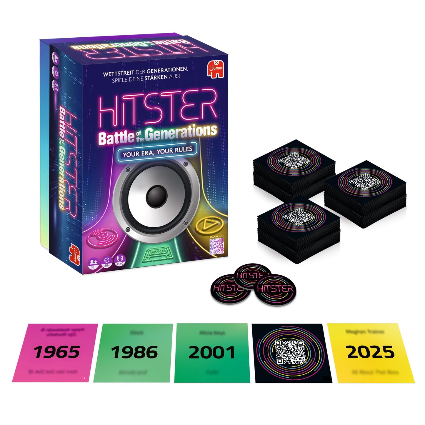Galda spēle Hitster Battle of the Generations – muzikālā ballīšu spēle pieaugušajiem