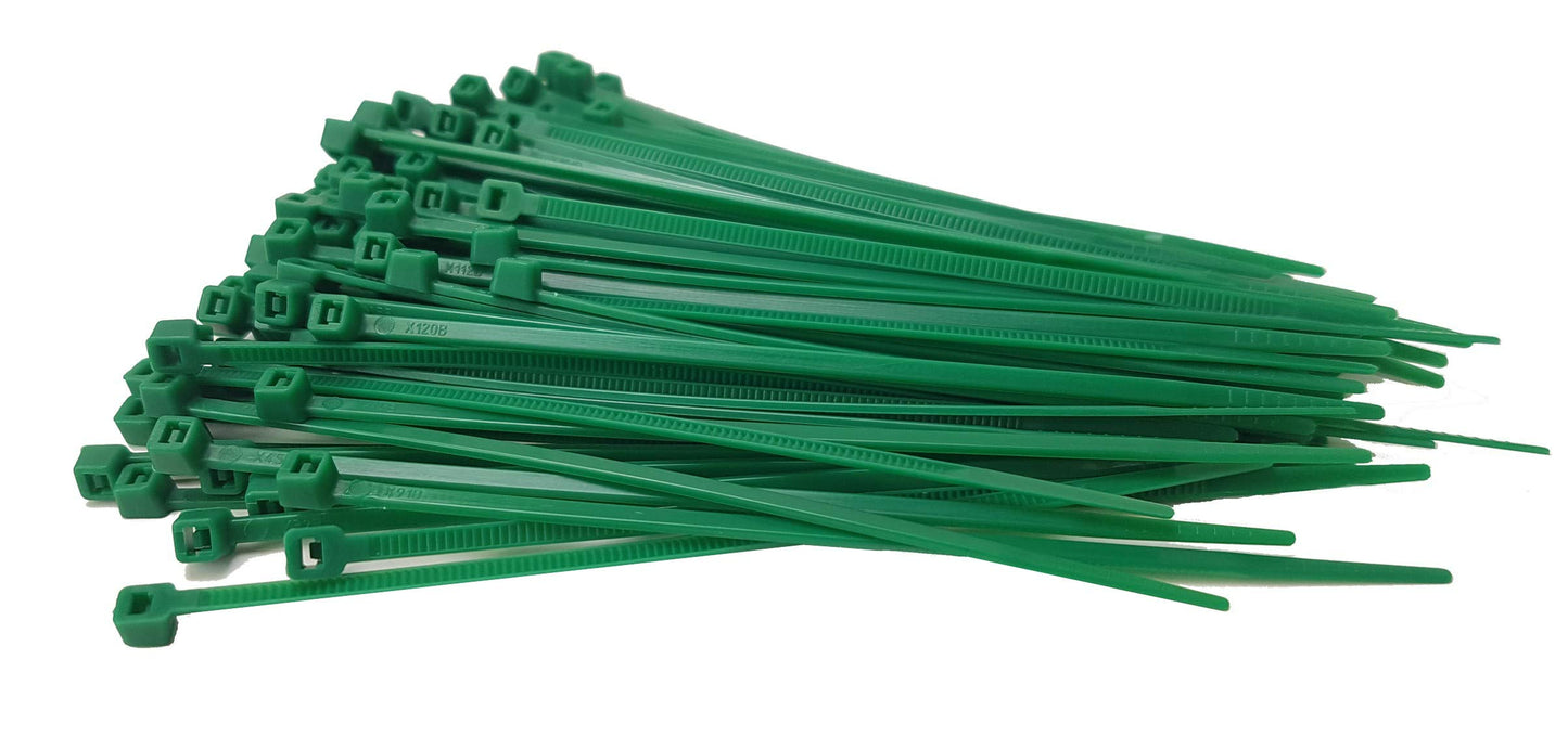 Kabeļu saites 100mm zaļas 100 gab. | PC24 Shop & Service premium kvalitāte