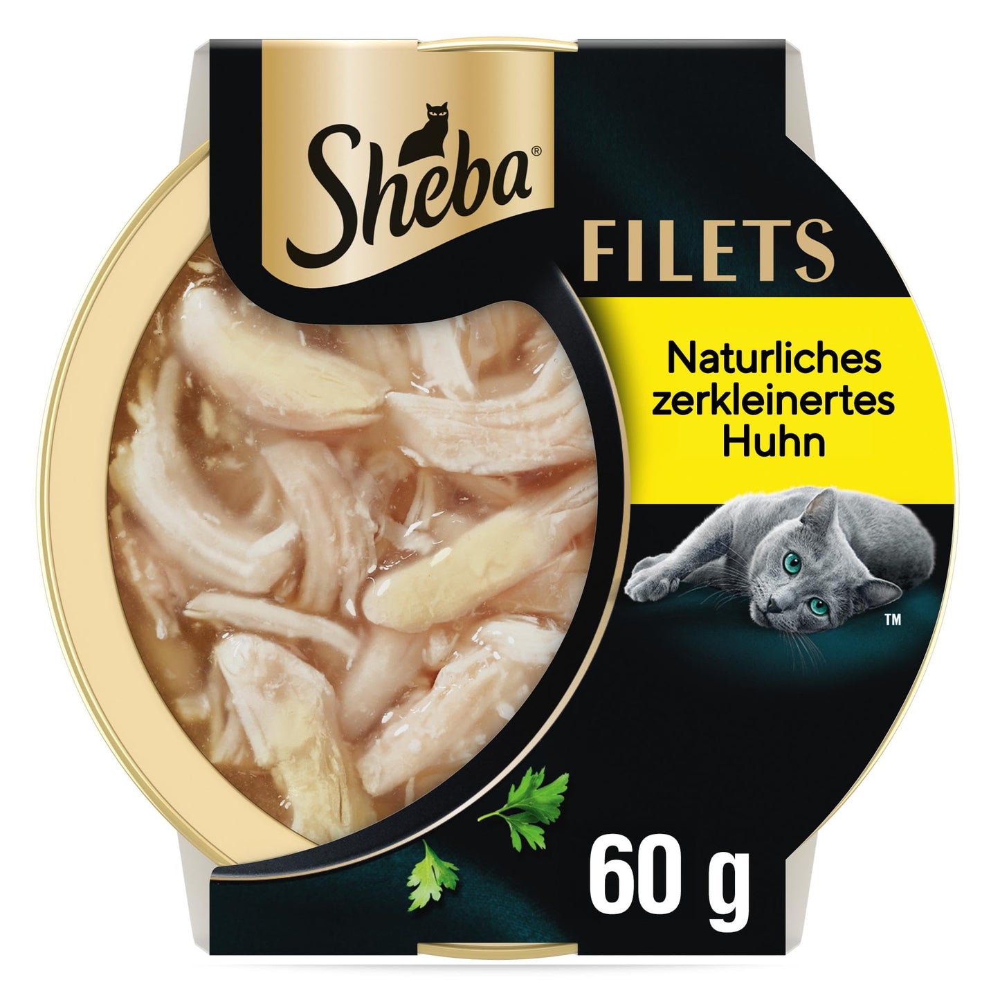 SHEBA Filets Adult kaķu barība mērcē ar vistu 16 x 60g trauciņš