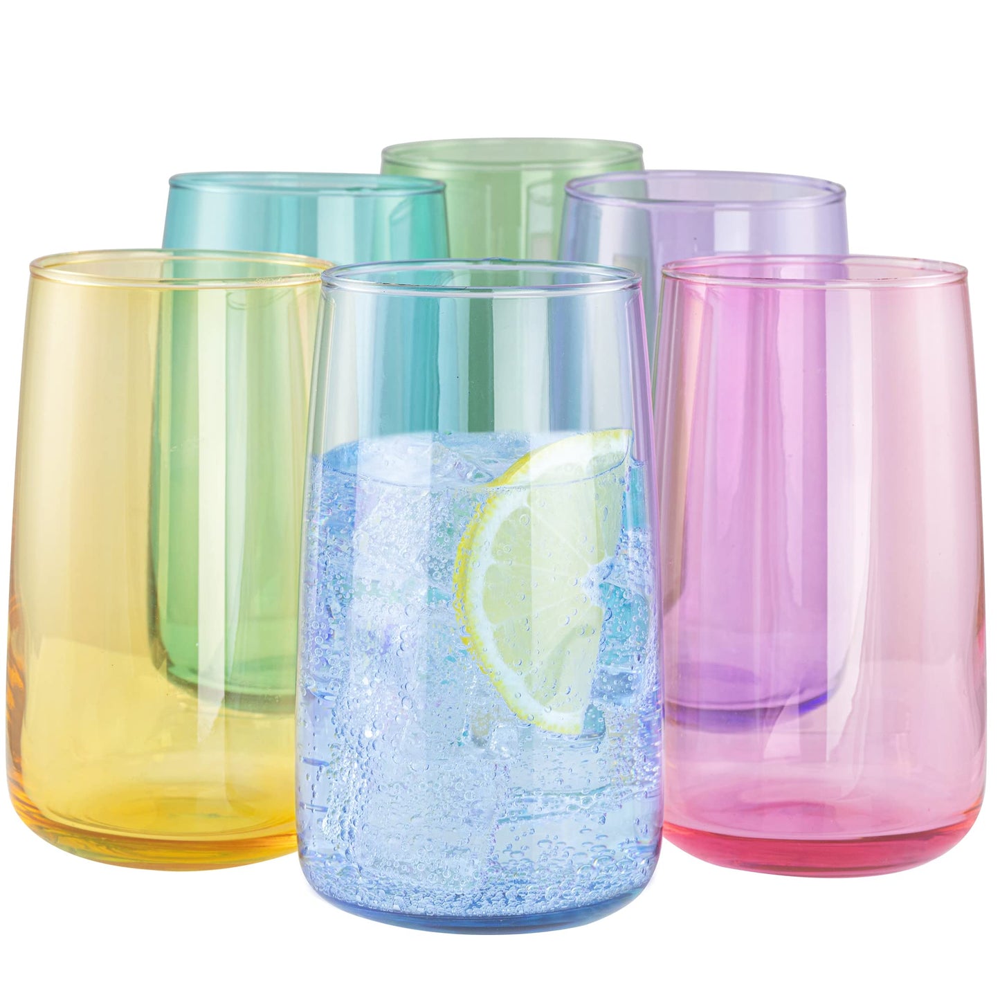 Glāzes komplekts TREND FOR HOME Penelope, 490 ml, krāsainas glāzes, 6 gab.